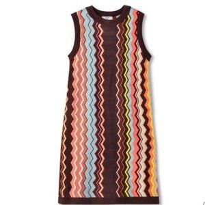 Zig Zag Women's Sleeveless Crewneck Sweater Dress